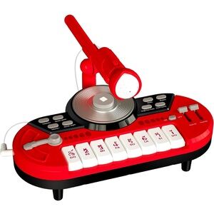 Dj Mixer Piano Toy Kids Boys Girls Red Microphone Musical Learning Toddler SR6